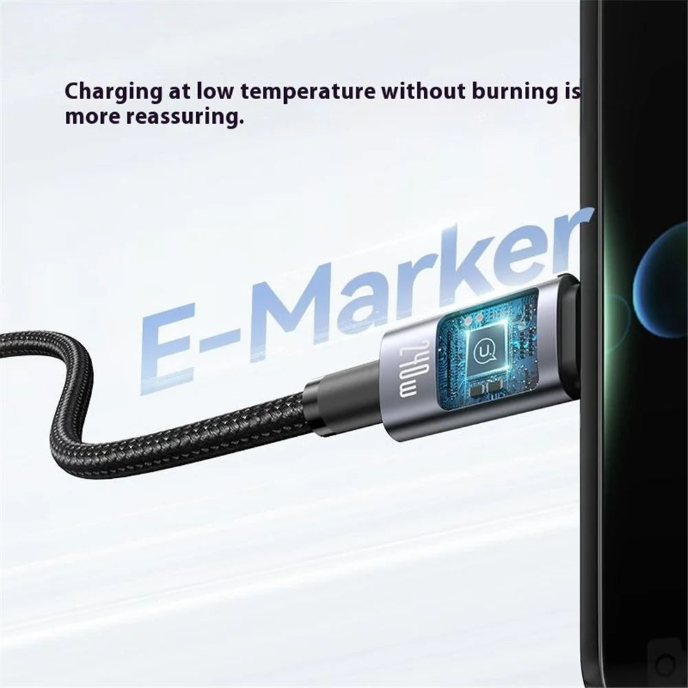 USAMS SJ737 1.2m 240W Multi Charging Cable 6-in-1 Aluminum Alloy Fast Charging Data Cord - 3