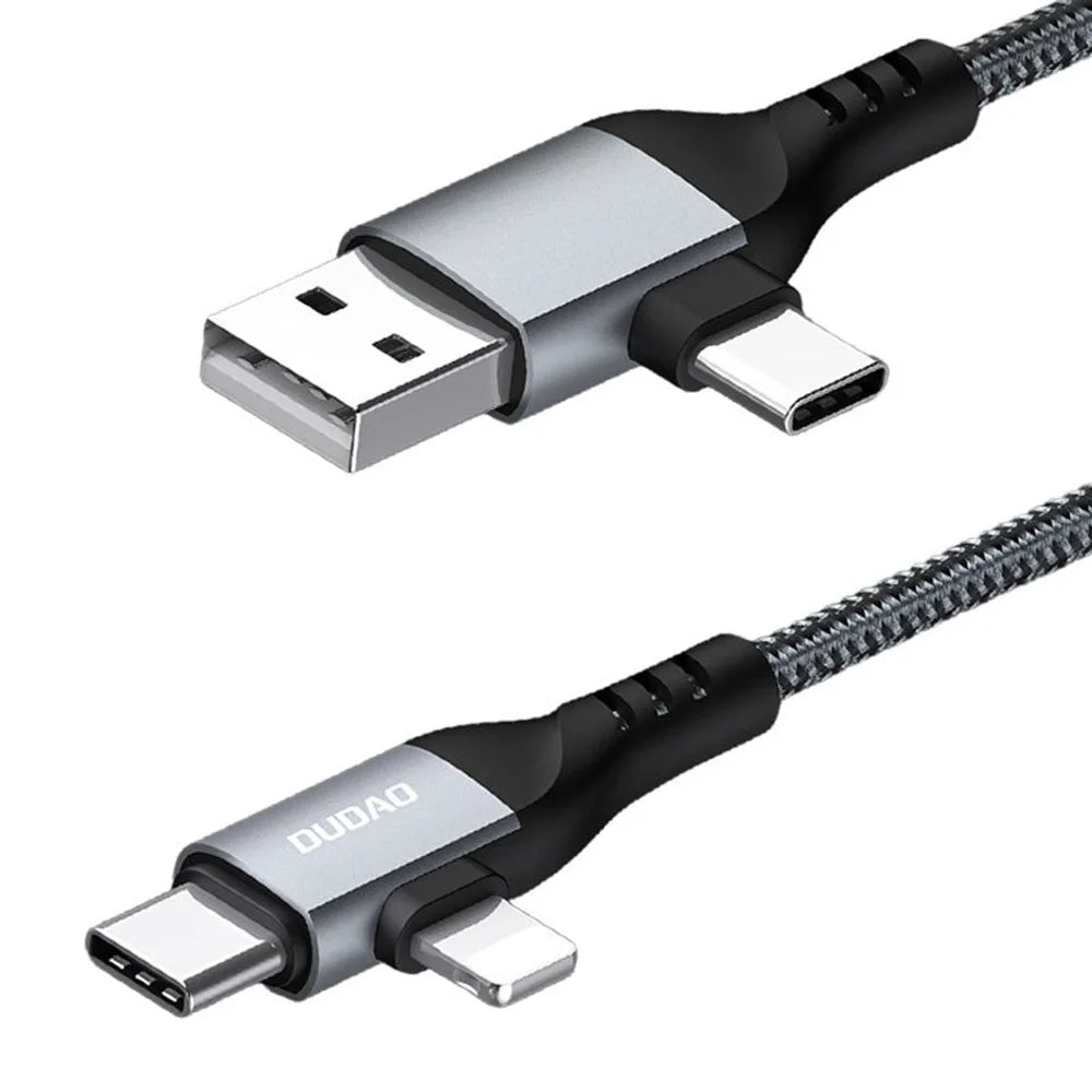 DUDAO L20Pro 1m USB / Type-C to Type-C / iP Charging Cord PD 100W Braided Data Cable - 1