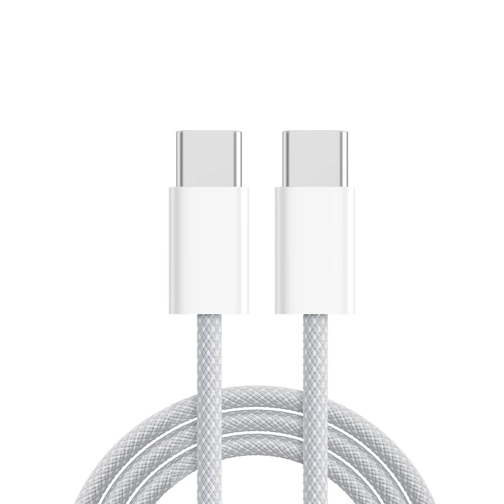 ESSAGER 1m Type-C to Type-C 60W Fast Charging Cord Braided Data Cable - 1