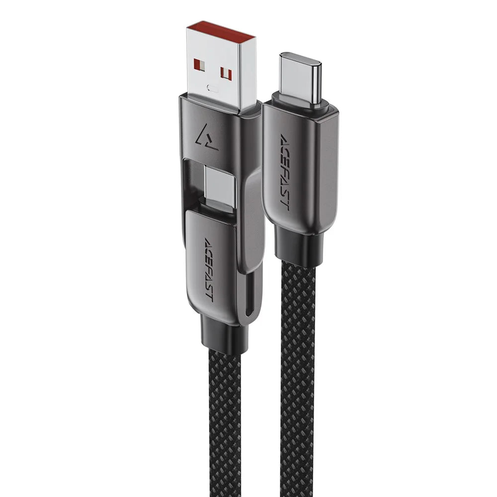 ACEFAST C13-04 1.2m USB-A / USB-C to USB-C 60W Charging Cable Data Sync Braided Cord - 1