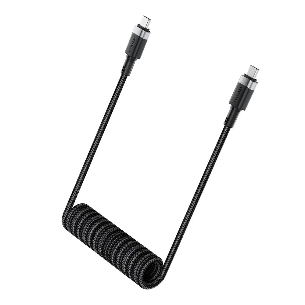ACEFAST C14-03 1.2m USB-C to USB-C 60W Fast Charging Cable Spring Braided Data Cord - 6