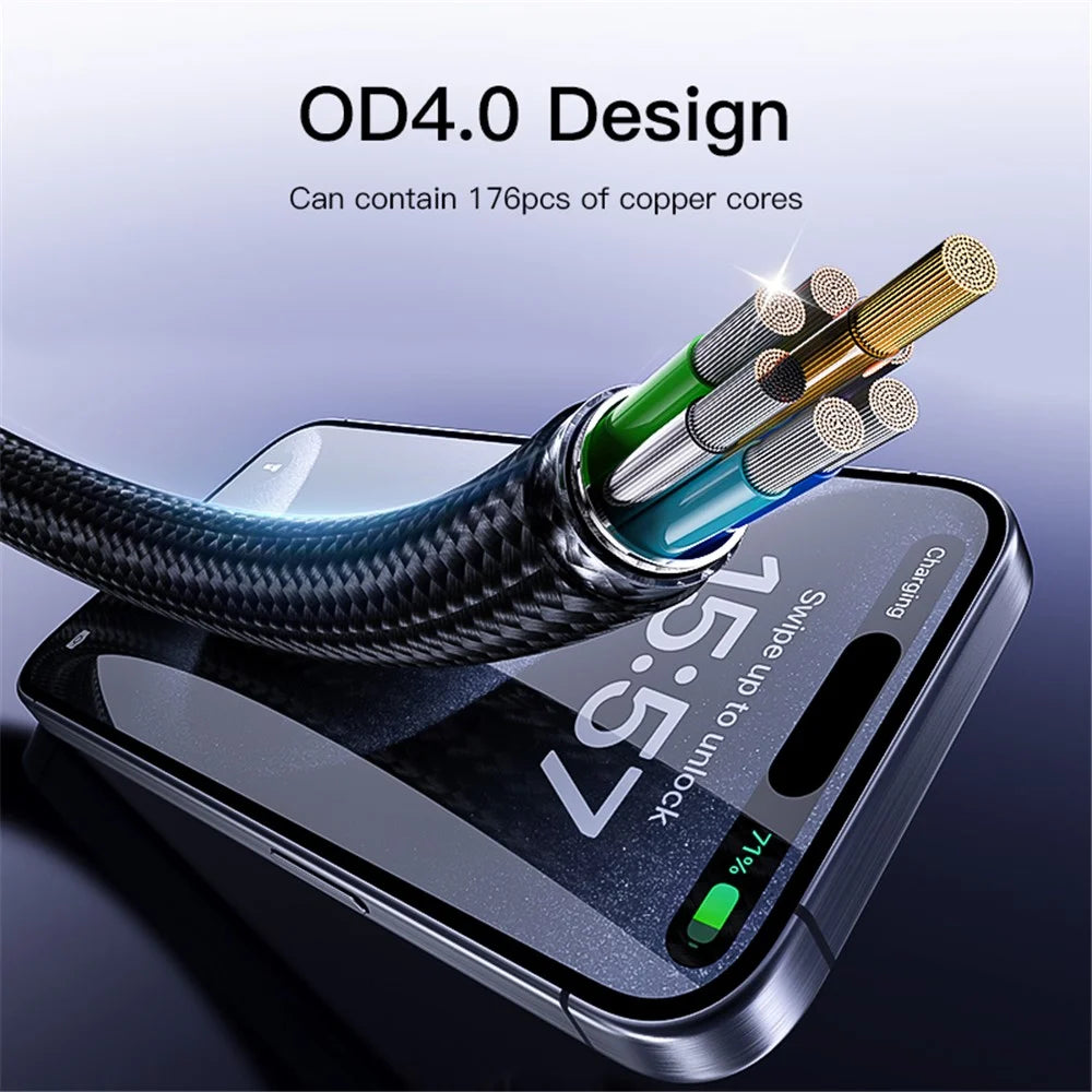 YESIDO CA181 1.2m USB C to USB C 60W Fast Charging Cable Aluminum Alloy Shell Data Cord - 3