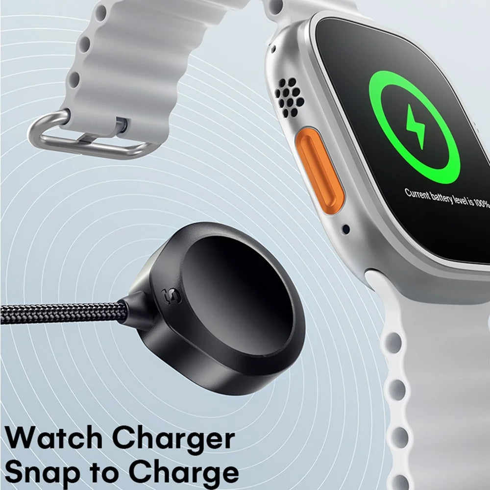 ESSAGER 3 in 1 Charging Cable for Watch  /  Phone  /  Type-C Devices PD 100W Fast Charging Data Cable - 6