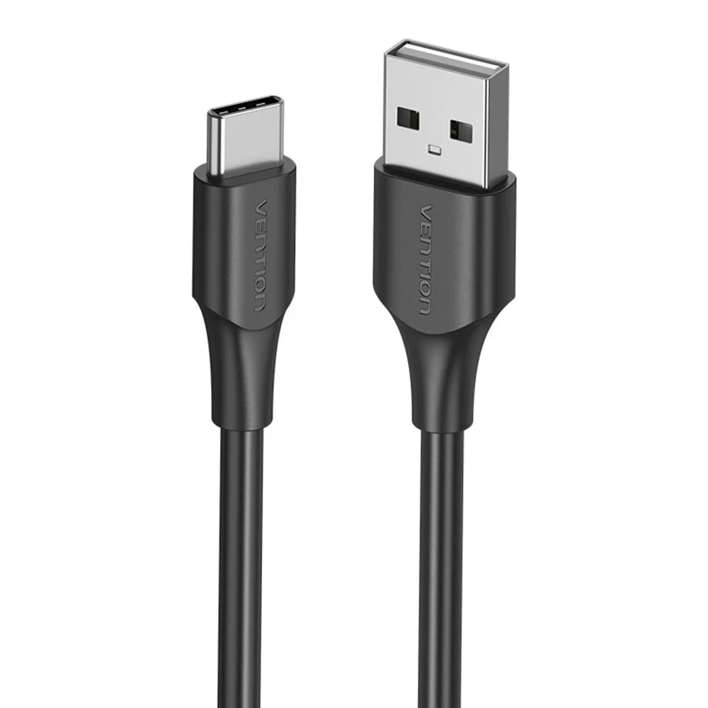 VENTION CTHBC 0.25m USB 2.0 A Male to C Male Cable 3A Fast Charging Data Sync Cord - Black - 3
