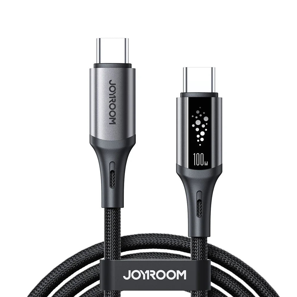 JOYROOM S-A60 1.2m Type-C to Type-C Cable 100W Fast Charging Data Sync Nylon Braided Cord - 1