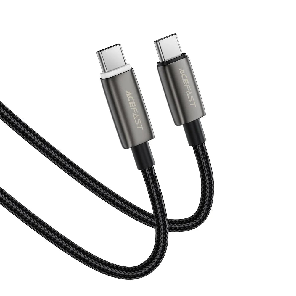 ACEFAST C23-03 1.2m Smart Power Off Charging Cable 3A 60W Fast Charging USB C to USB C Braided Data Cord - 3