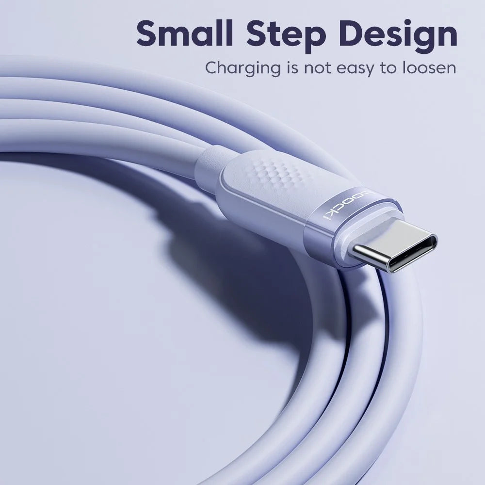 TOOCKI TQ-X90C3 2m 60W PD Fast Charging USB C to USB C Cable 480Mbps Silicone Data Cord - Black - 7