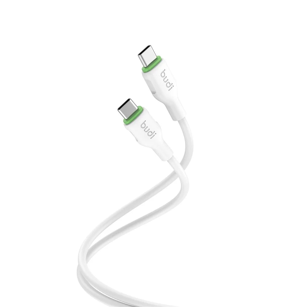 BUDI DC261TT12W 1.2m 65W Fast Charging Type C Cable Soft TPE USB C to USB C Data Cord - 2
