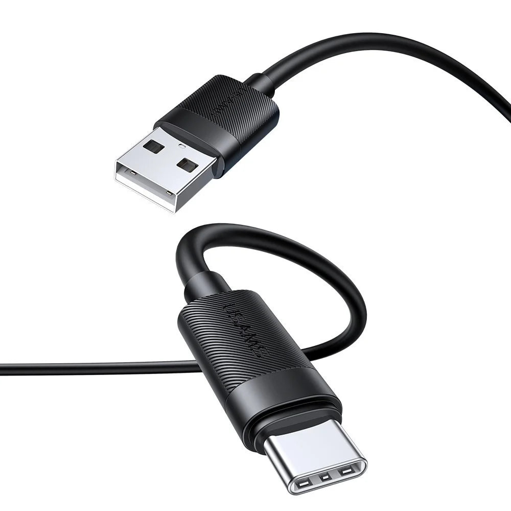 USAMS SJ777 U94 3A 18W USB-A to Type-C Fast Charging Cable Data Transfer Cord for Phones / Tablets - 1