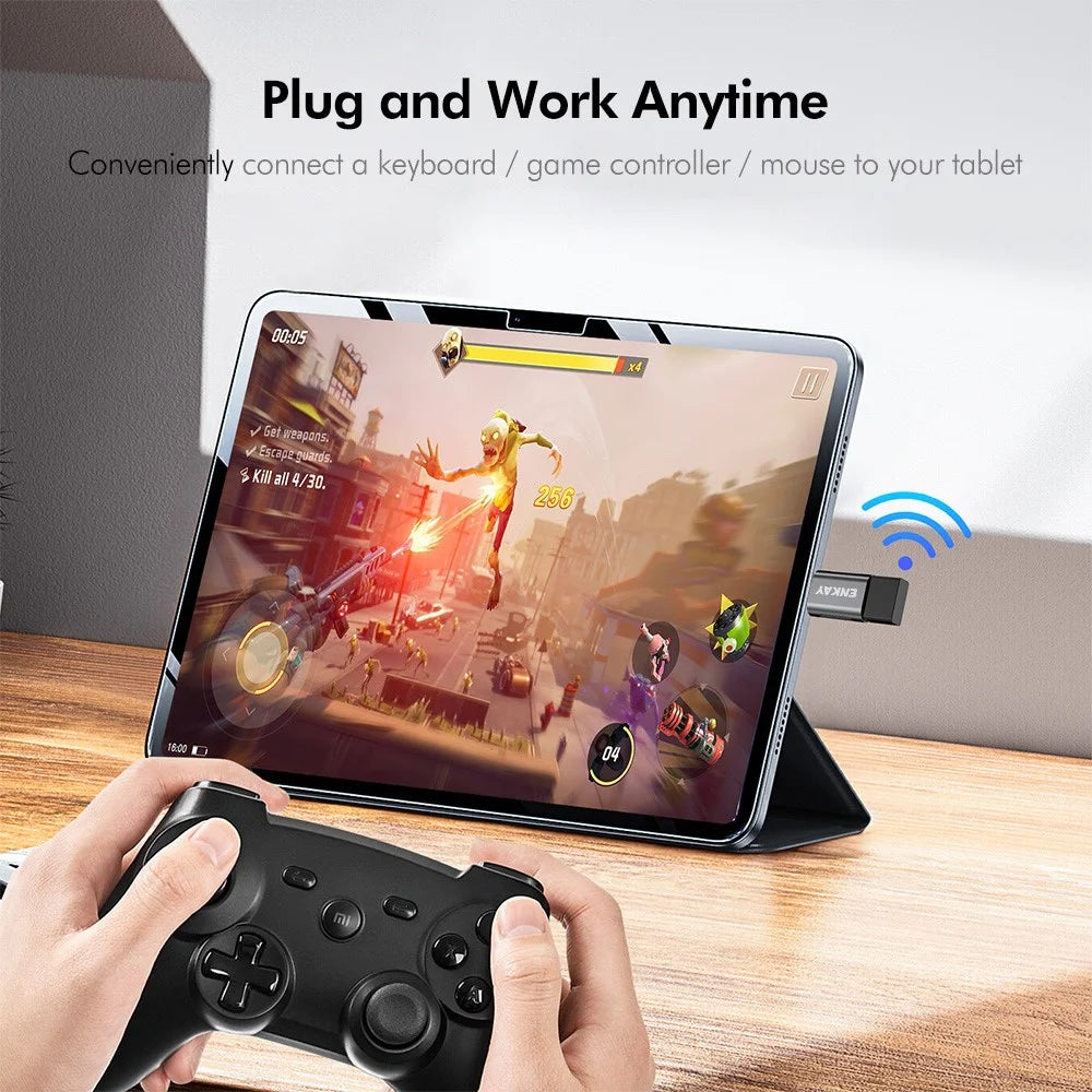 ENKAY ENK-AT131 2Pcs USB-C Male to USB-A 3.2 Female Adapter 10Gbps 60W Fast Charging Zinc Alloy OTG Converter - Grey - 3