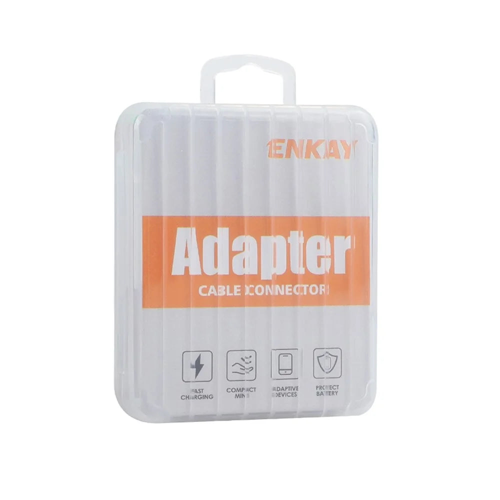 ENKAY ENK-AT133 2Pcs 90 Degree USB-C Male to Type-C Female Adapter 40Gbps 240W Fast Charging Converter - Black - 6