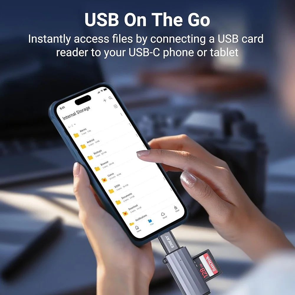 ENKAY ENK-AT135 2Pcs USB-A 3.2 Female to USB-C Male Adapter 10Gbps 60W Fast Charging Zinc Alloy OTG Converter - Black - 4