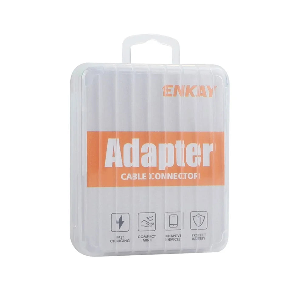 ENKAY ENK-AT135 2Pcs USB-A 3.2 Female to USB-C Male Adapter 10Gbps 60W Fast Charging Zinc Alloy OTG Converter - Black - 7