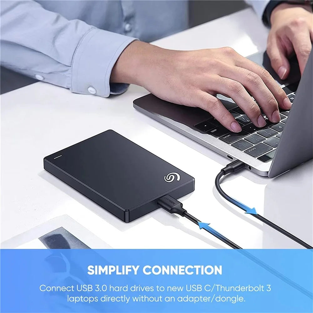 UGREEN 90995 25cm Type-C to Micro-B USB 3.0 Cable 3A Fast Charging 5Gbps Data Transfer Wire for External Hard Drive - Black - 6