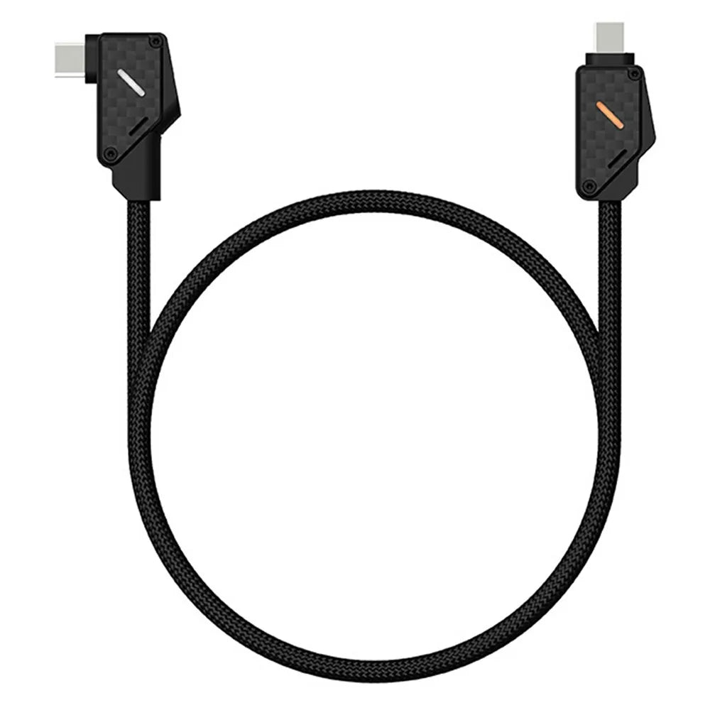 AULUMU M07 2m 240W USB-C to USB-C Cable 40Gbps Fast Charging Data Cord Carbon Fiber Construction - Black - 2