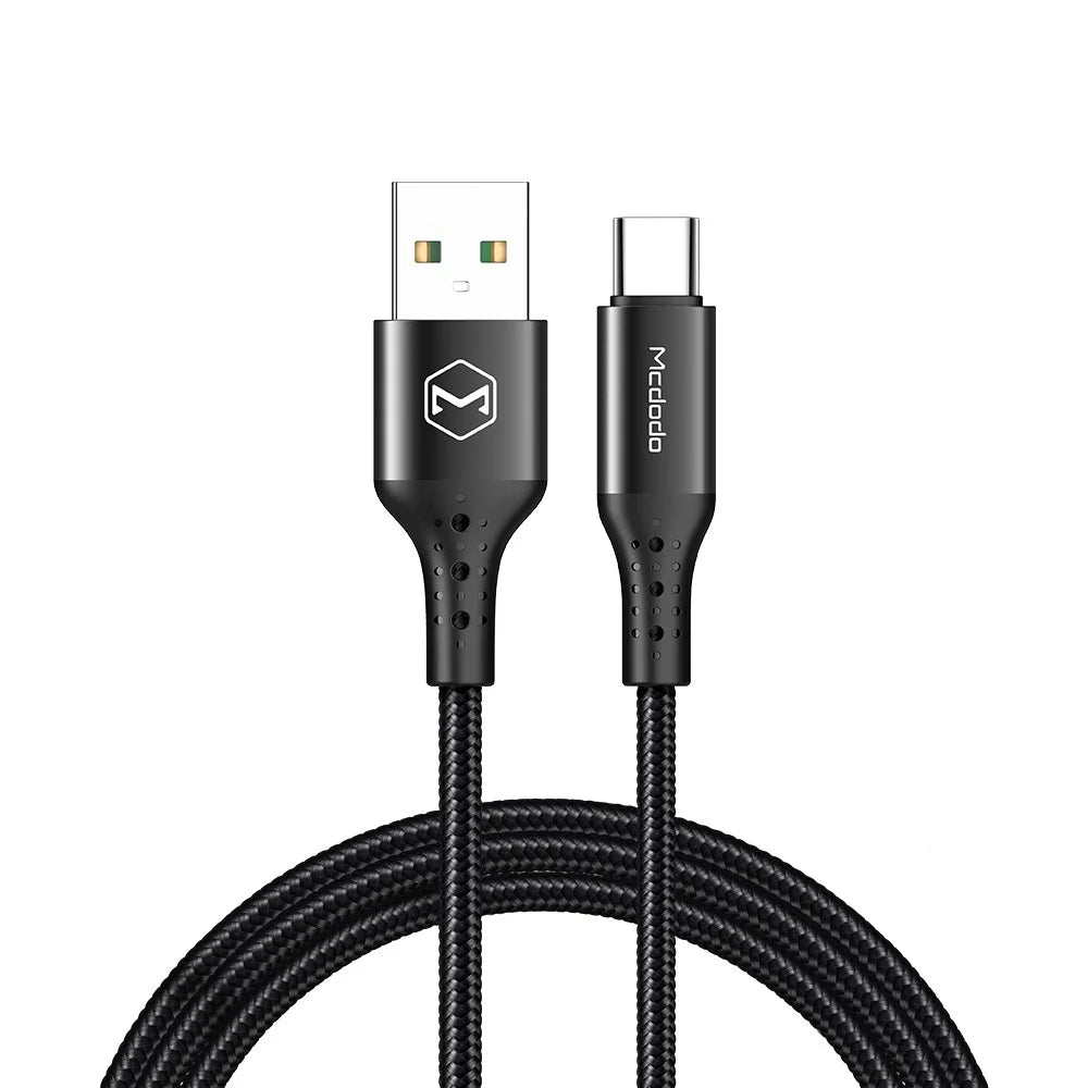 MCDODO for iPhone 15 Series 1.5M 5A Nylon Braided Type-C USB Charging Cable Cord for Samsung Huawei Xiaomi - 1
