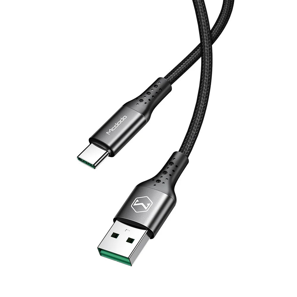 MCDODO for iPhone 15 Series 1.5M 5A Nylon Braided Type-C USB Charging Cable Cord for Samsung Huawei Xiaomi - 2