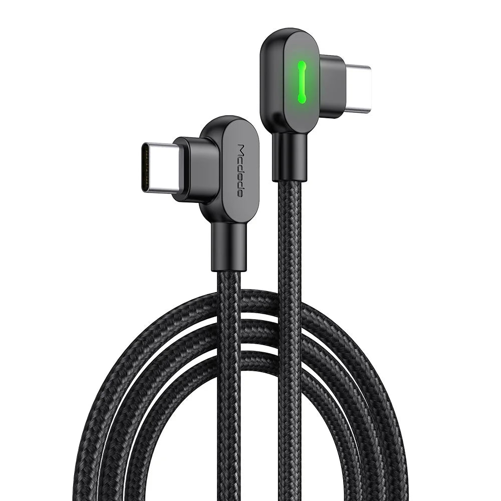 MCDODO CA-808 for iPhone 15 Series Elbow Design Type-C to Type-C Data Sync Charging Cable, 1.5M - 1