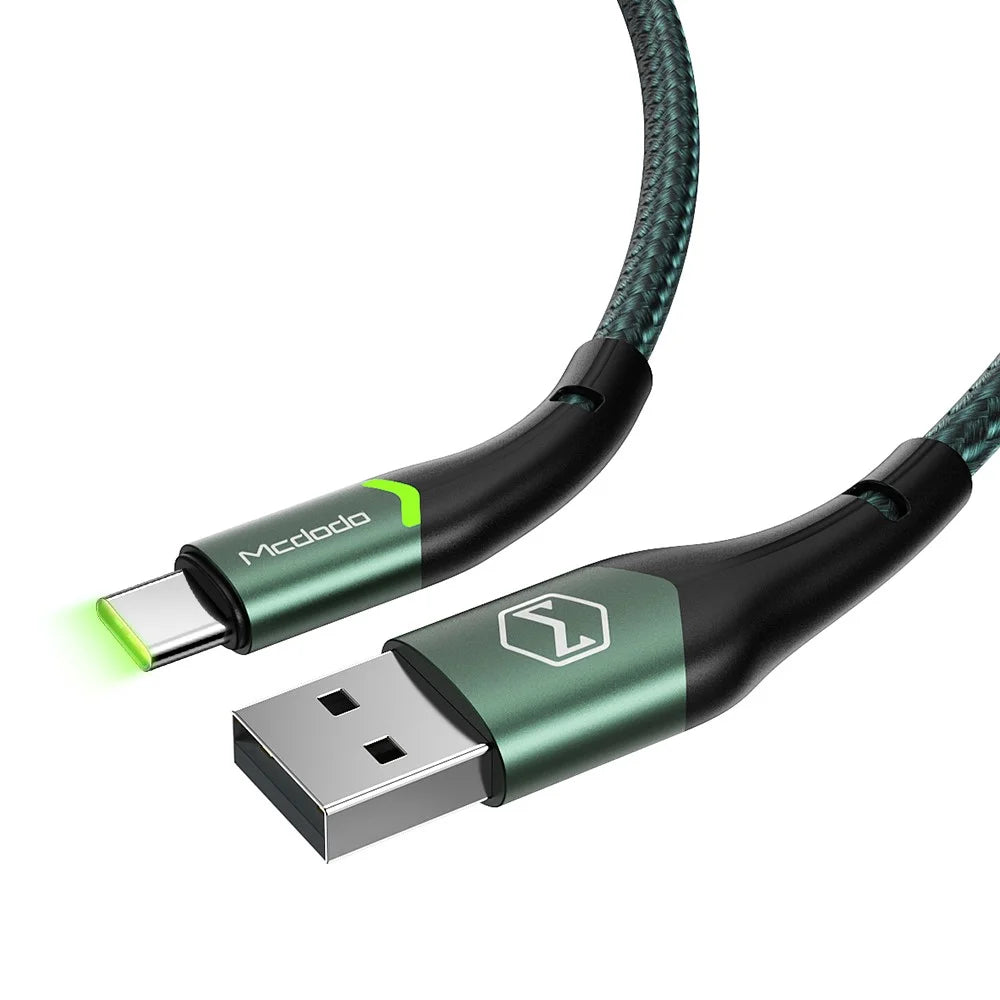 MCDODO MDD CA-7960 for iPhone 15 Series 1m Type-C Cable Fast Charge Phone Charger Data Cord for Xiaomi Samsung Huawei - Green - 2