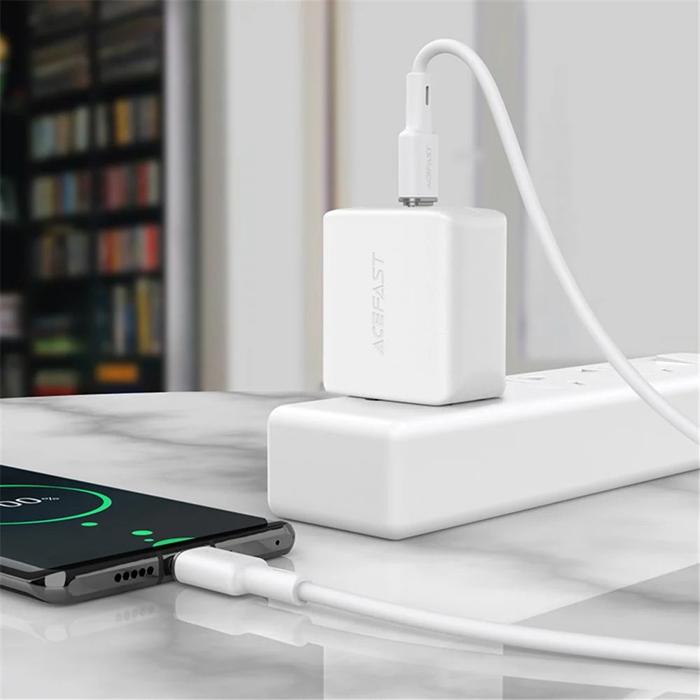 ACEFAST C2-03 for iPhone 15 Series USB-C to USB-C Zinc Alloy Plug Silicone Charging Data Cable 1.2m - Black - 6