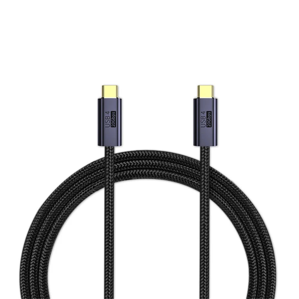 Compatible for MacBoock/iPad Pro/USB C Device 20Gbps Fast Transmission Cable USB C 100W Fast Charging Line 4K 60Hz Video Output, 1m - 2