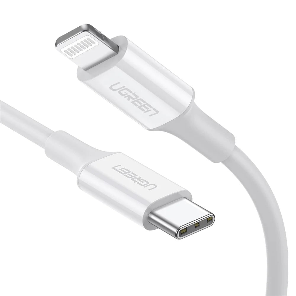 UGREEN 0.25m MFI Certified Type-C to Lightning Data Cable 3A PD Fast Charging Wire - 1