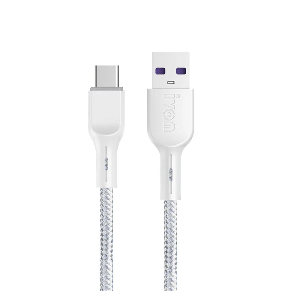 IVON CA85 1-Meter Type-C / USB-C to USB Super Fast Charging Cable High-Speed Data Transmission Cell Phone Cord - 1