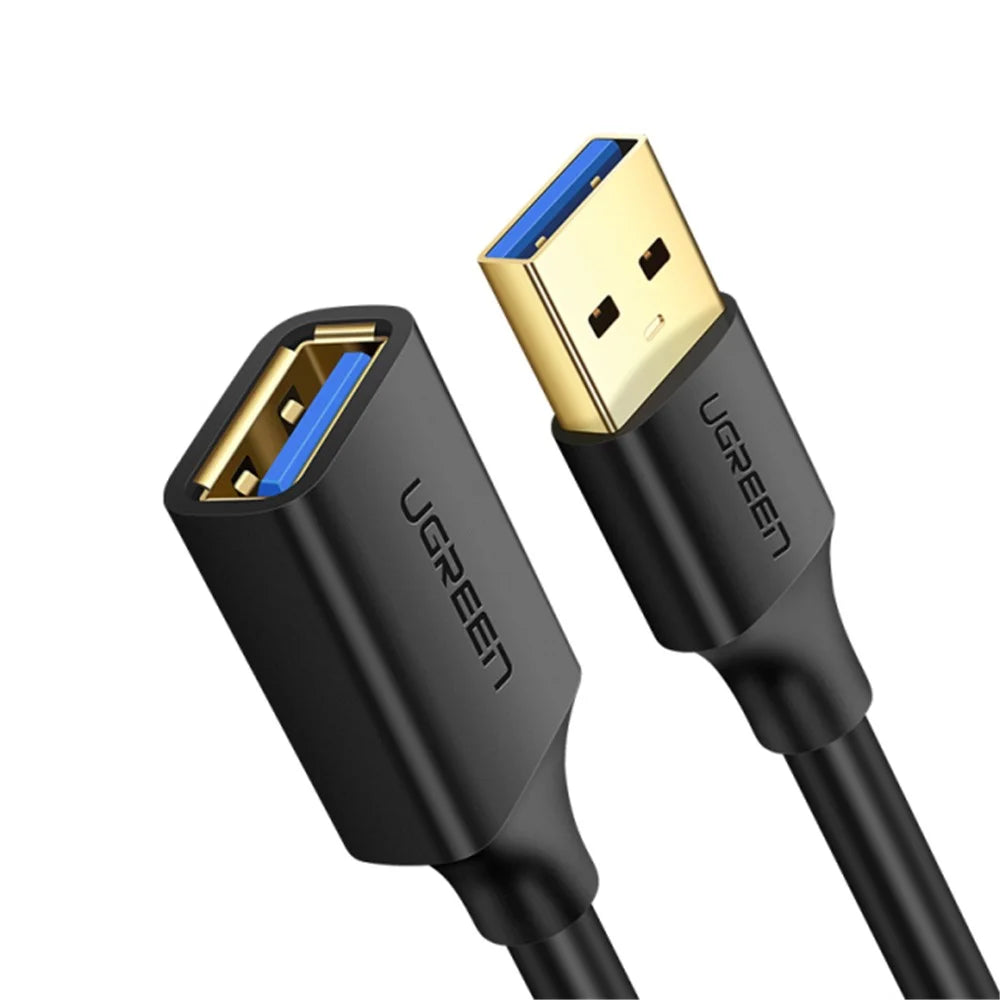 UGREEN 30125 0.5m USB 3.0 Male to Female Extension Cable Data Transmission Cord Adapter Wire for Webcam USB Keyboard Mouse Flash Drive - 1