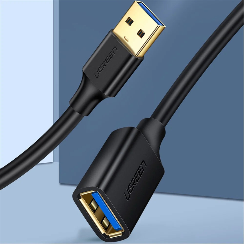 UGREEN 30125 0.5m USB 3.0 Male to Female Extension Cable Data Transmission Cord Adapter Wire for Webcam USB Keyboard Mouse Flash Drive - 3