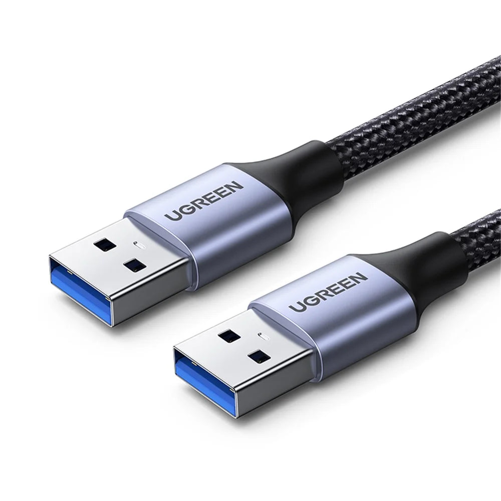 UGREEN 80789 USB 3.0 Male to Male Braided Cable 0.5m Fast Speed Data Transmission Cord for Laptop/Flash Drive/Computer - 1