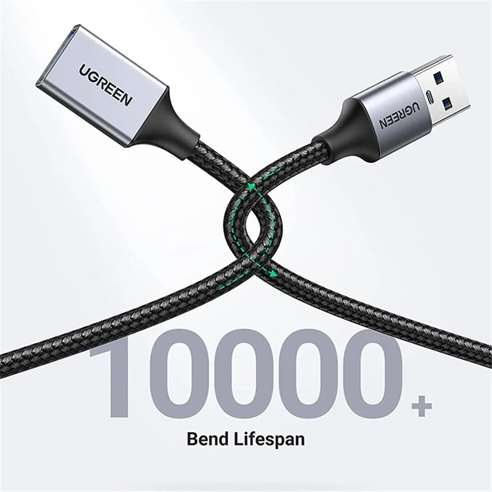 UGREEN 2m USB 3.0 Extension Cable Type A Male to Female 5Gbps Data Transfer Extension Cable for Printer Scanner Card Reader Hub - 3