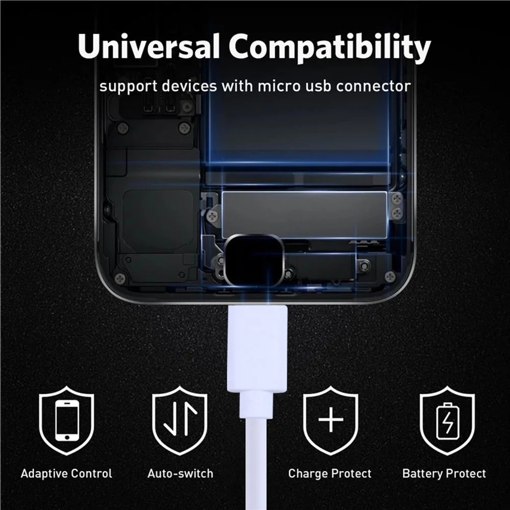 30cm USB to Micro USB Mobile Phone Charger Cord Copper Core Charging Cable - White - 6