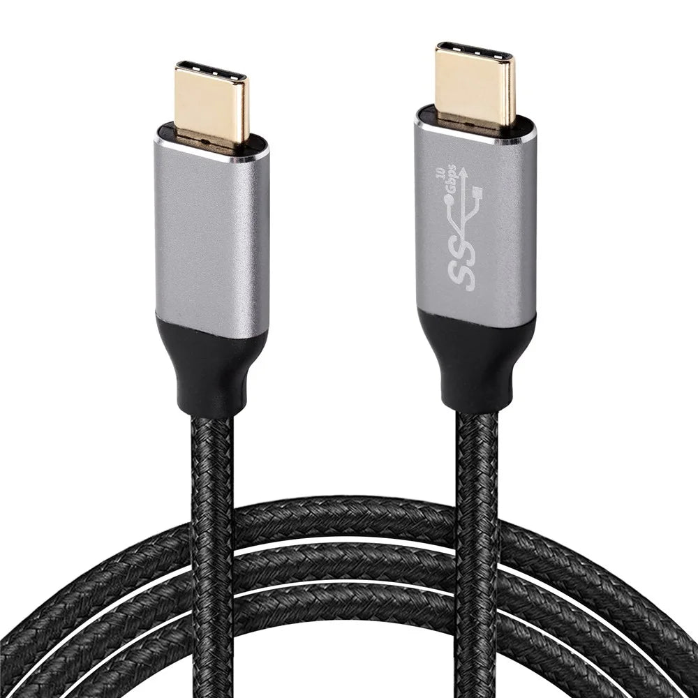 1m Type C Cable Male to Male Cord Thunderbolt 3.0 Fast Data Transmission Up to 10Gbps Power Charging Line Compatible for USB C Devices - 1