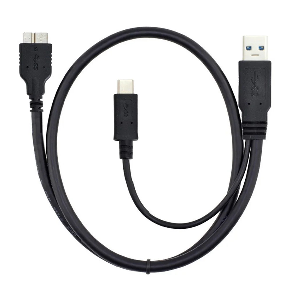 UC-165 Combo USB Cable USB 3.1 Type-C+USB3.0 Type-A Host to Micro USB 3.0 Target Data Cable for Disk - 7