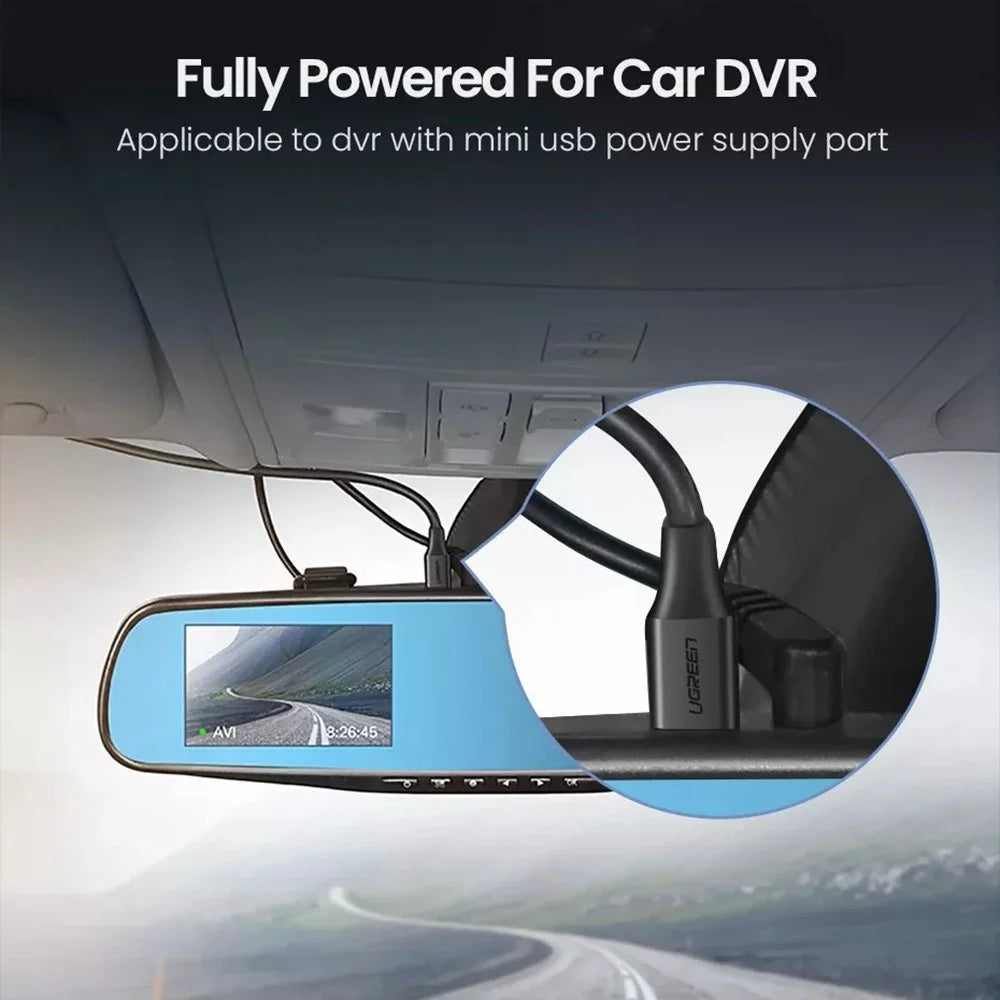 UGREEN 10353 0.25m USB-A to 5Pin Mini-USB Fast 480Mbps Data Transmission Cord Charging Cable for Car DVR GPS MP3 MP4 - 5