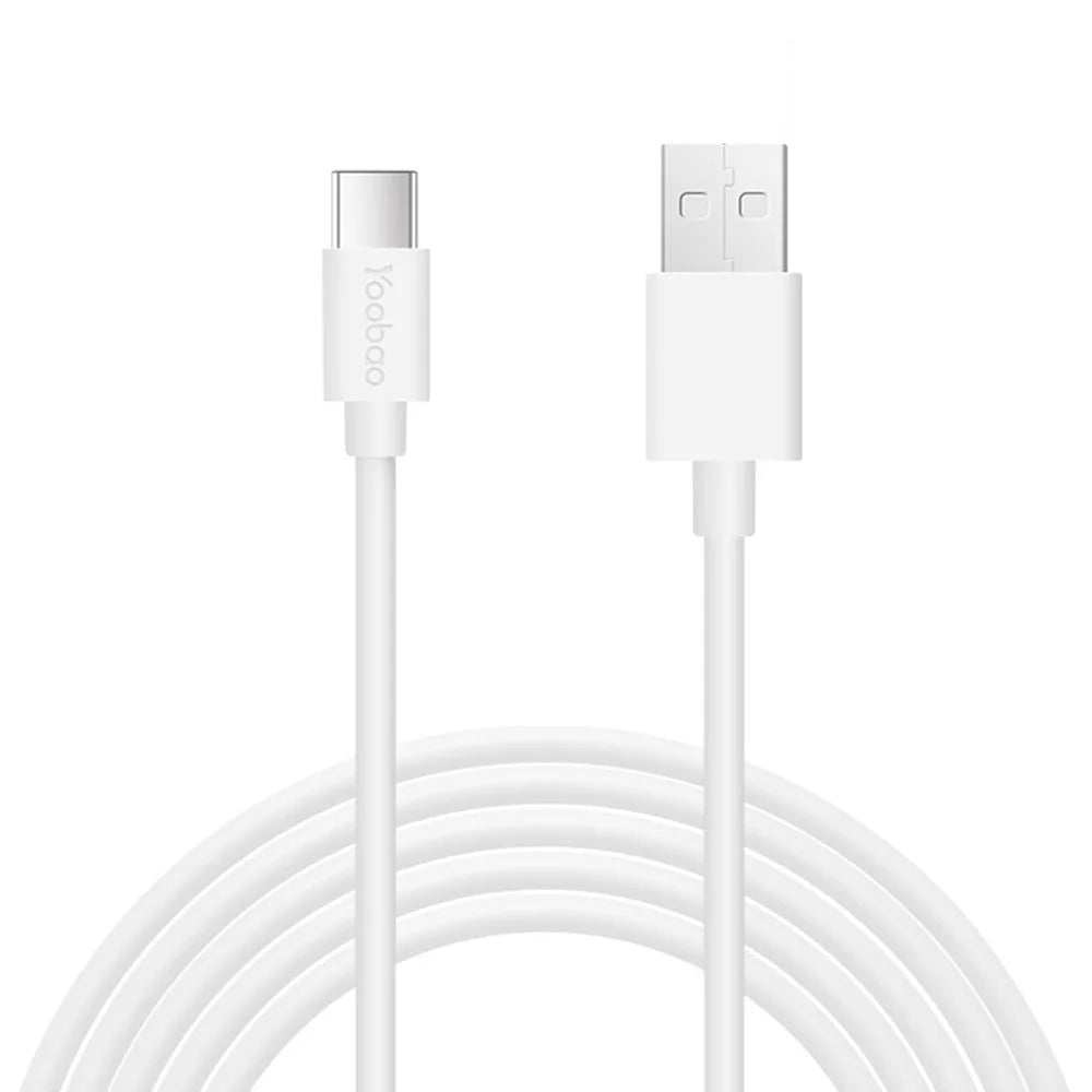 YOOBAO YB-400C for iPhone 15 Series 2m 2.4A Fast Charging High Toughness TPE Round Wire USB-A to Type-C Data Cable - 1