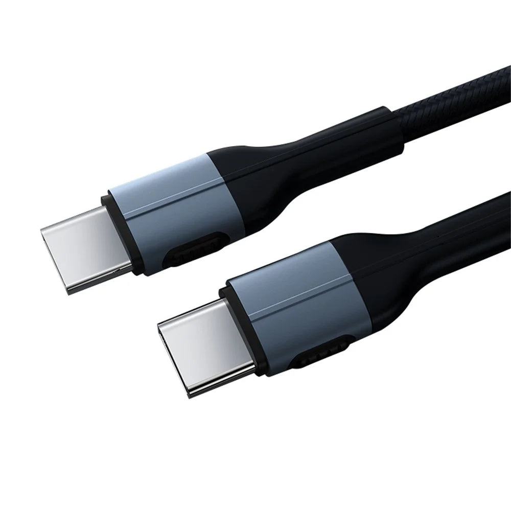 XUNDD for iPhone 15 Series 1m Type-C to Type-C PD 20W Charger Cord for Samsung Xiaomi Huawei Braided Data Cable - Black - 1