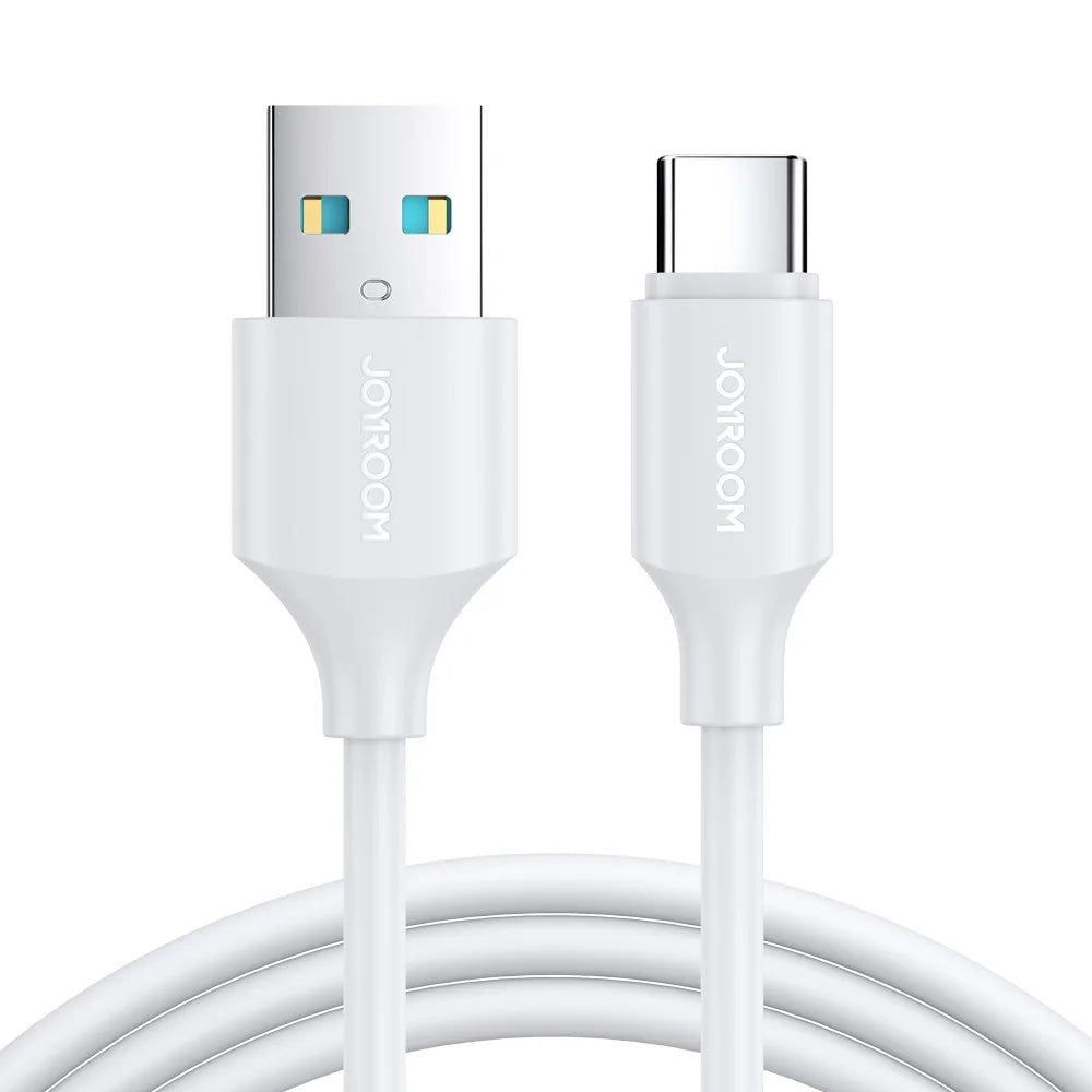 JOYROOM S-UC027A91 1m Premium Series for iPhone 16-15 Series 3A Fast Charging Cable USB-A to Type-C Data Cord - White - 1
