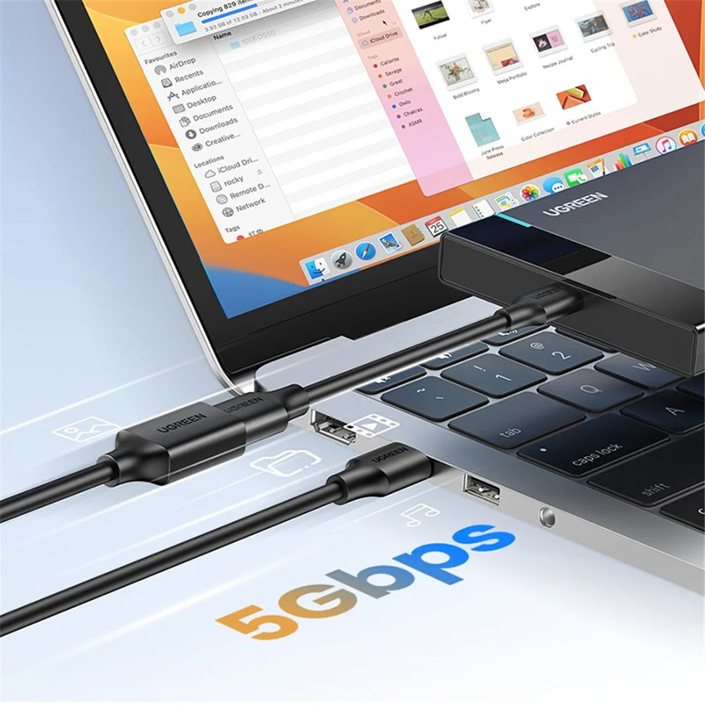 UGREEN 90722 5m 5Gbps High Speed USB 3.0 Extension Cable for PS4 / Xbox / USB Flash Drive / Printer - 7