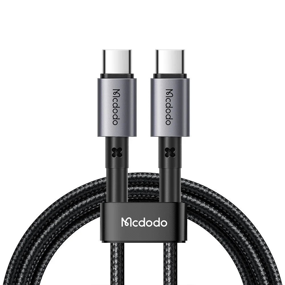 MCDODO Prism Series CA-3131 MDD 1.5m 60W Type-C to Type-C PD Phone Fast Charging Cord Data Cable - Black - 1