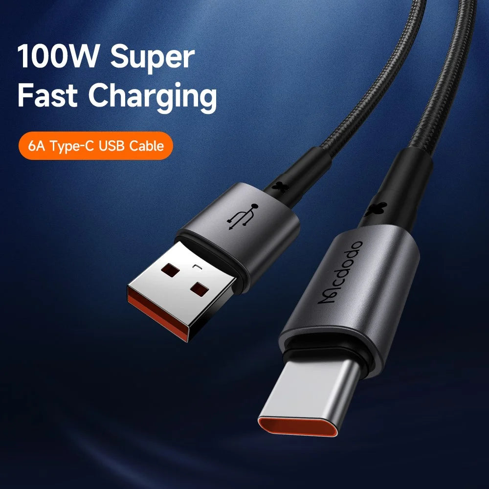 MCDODO CA-3590 MDD for iPhone 15 Series 1.2m 6A USB to Type-C Data Cable USB 100W Fast Charging Cable for Smartphone (Black) - 2
