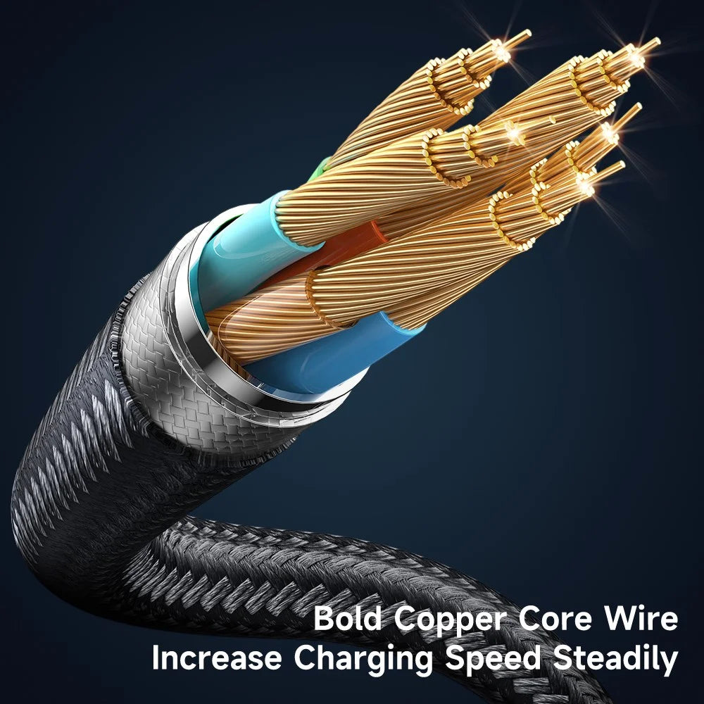 MCDODO CA-361 5A 100W Type-C to Type-C Charging Cable, 1.2m Auto Power Off Transparent Data Cable with Digital Display - 5