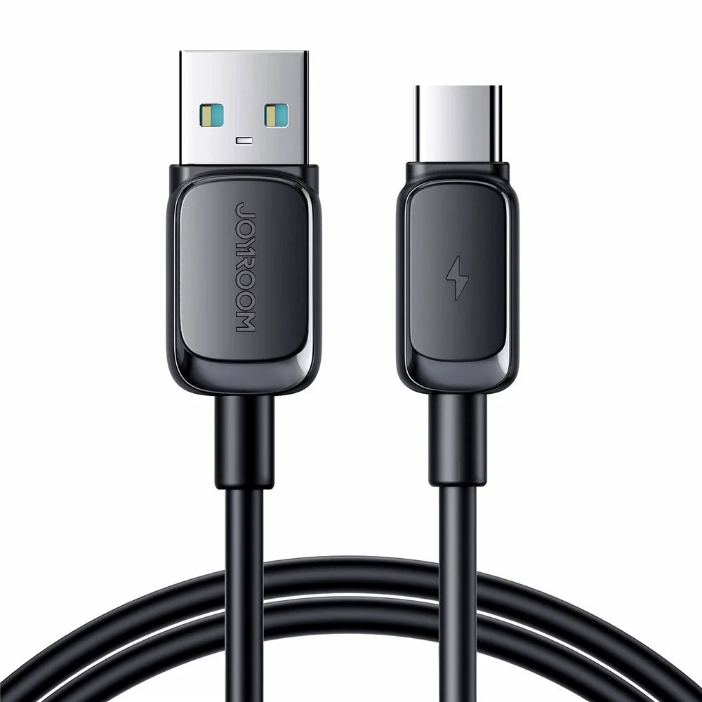 JOYROOM S-AC027A14 Multi-Color Series for iPhone 16-15 Series 1.2m 3A USB-A to Type-C Data Cable TPE Fast Charging Cord - Black - 1
