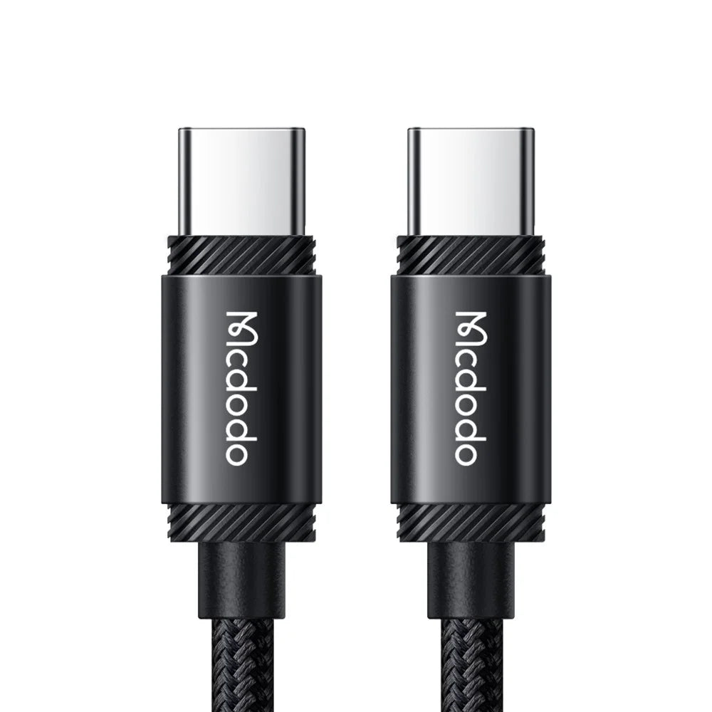 MCDODO CA-3680 MDD for iPhone 15 Series 1.2m 240W Type-C to Type-C Data Cable Nylon Braided Phone Charging Cord - Black - 1