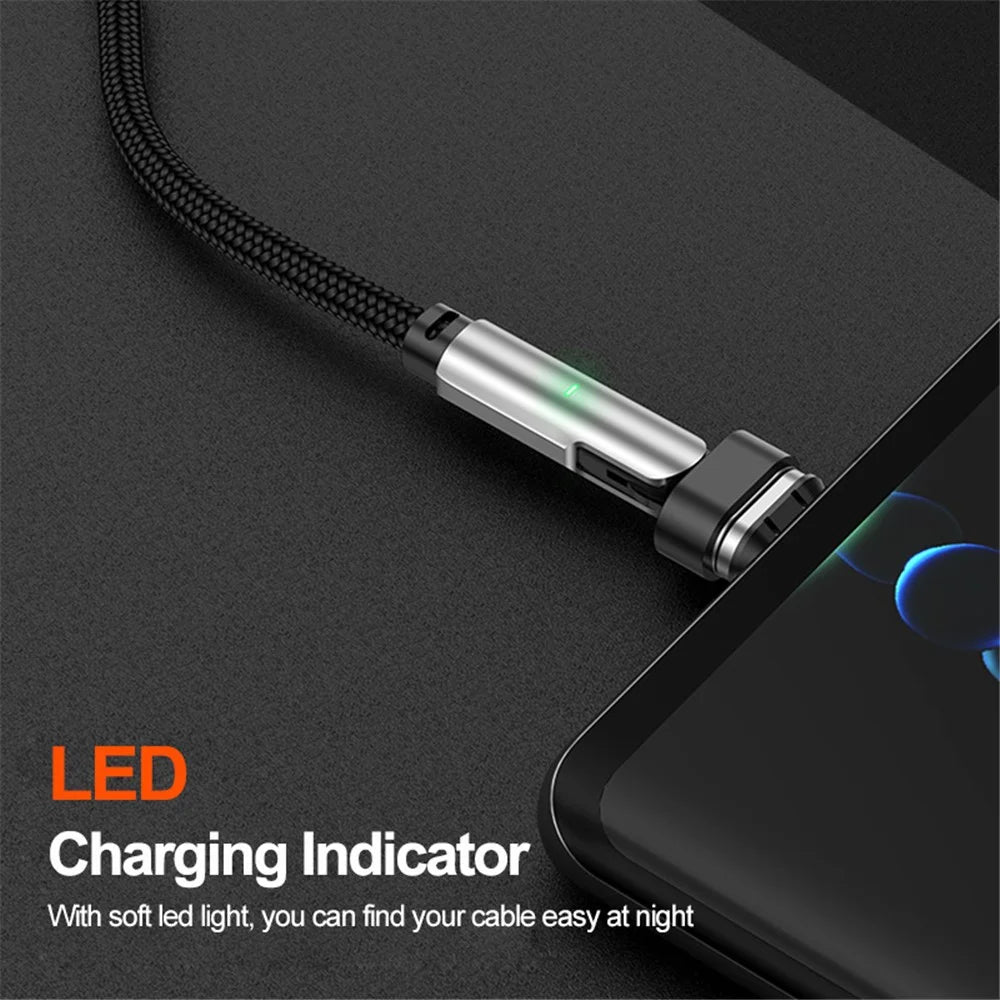 ENKAY 1m USB-C to Type C / iP 2-in-1 PD 100W / 27W 180 Degree Rotation Magnetic Charging Cable - 6