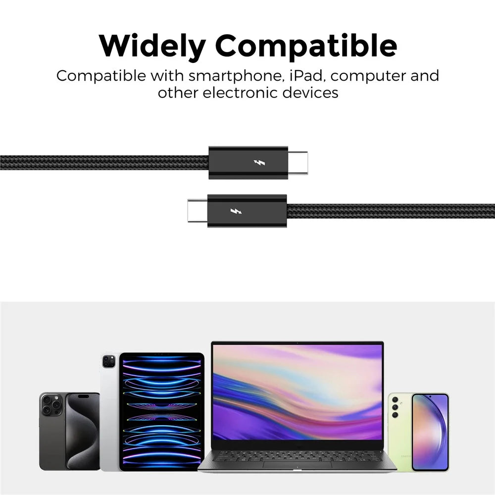 AHASTYLE XC03 1.8m Type-C Cable 240W Fast Charging Cord 40Gbps High Speed USB-C Data Cable Support 8K 60Hz - 2
