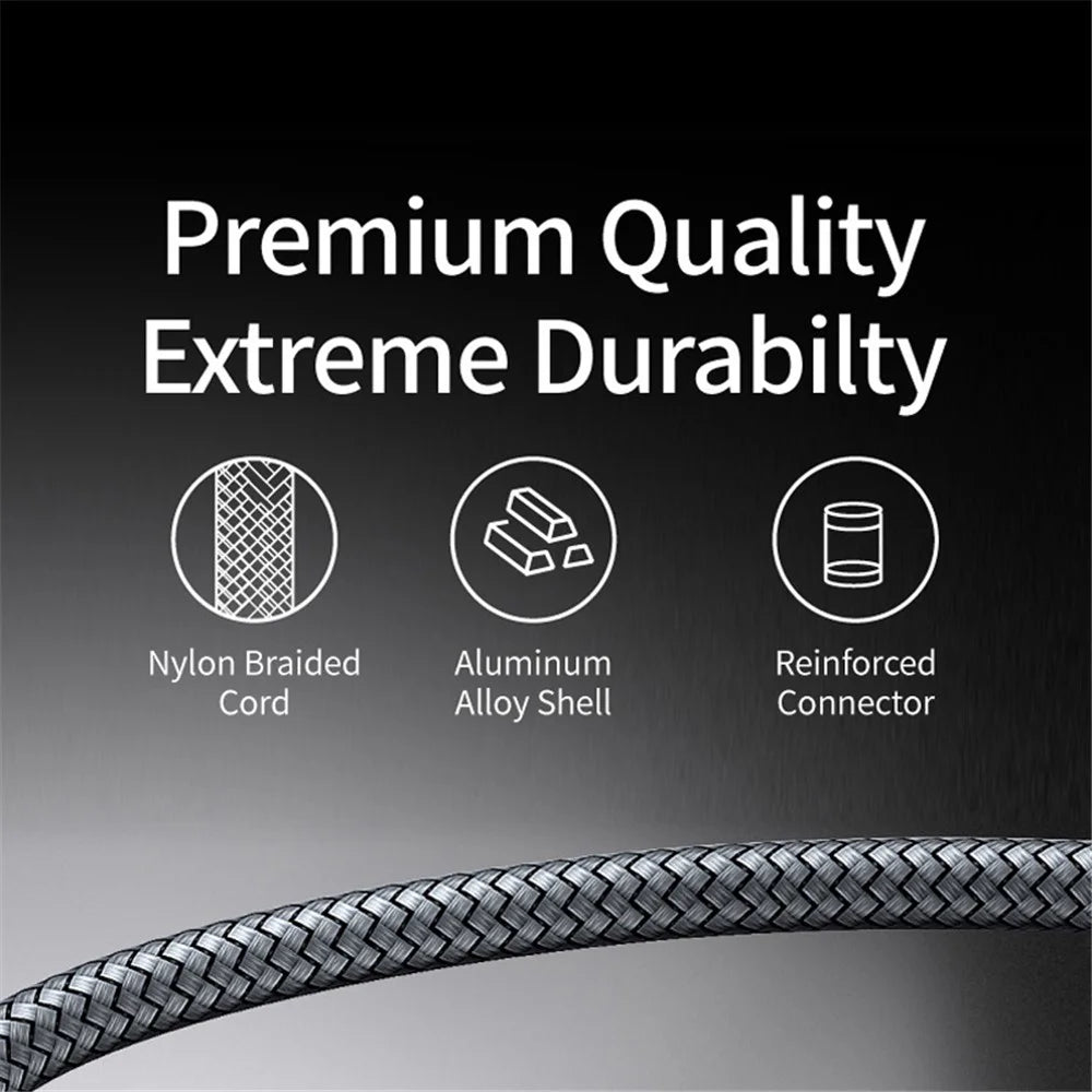2m Type-C to Type-C Elbow Cable PD 60W Fast Charging Cord USB 2.0 Data Sync - Grey - 2