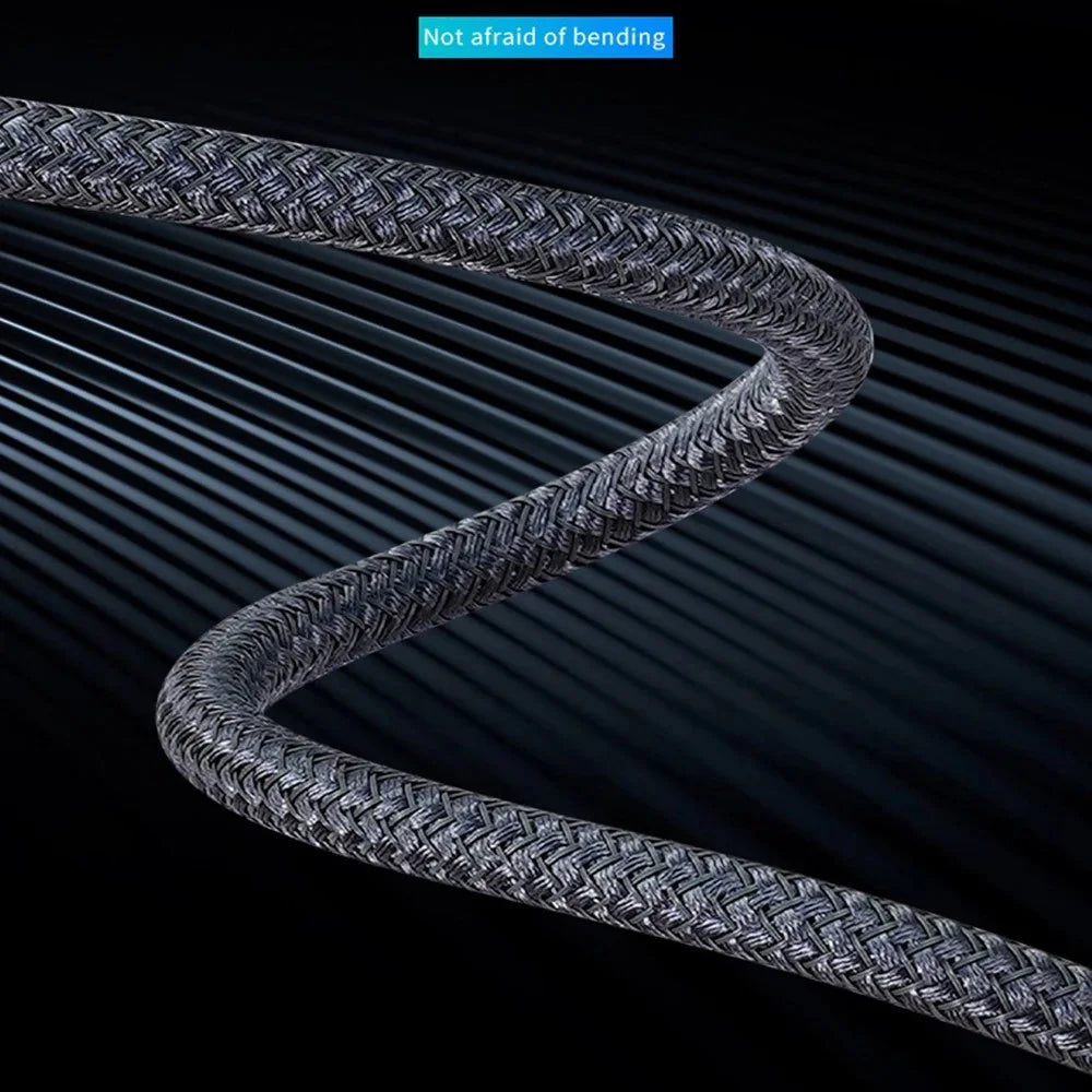 0.5m 100W USB-C to USB-C Braided Cable, Right Angle Type-C Fast Charging Data Cable, 20Gb / s, 4K 60Hz - 7