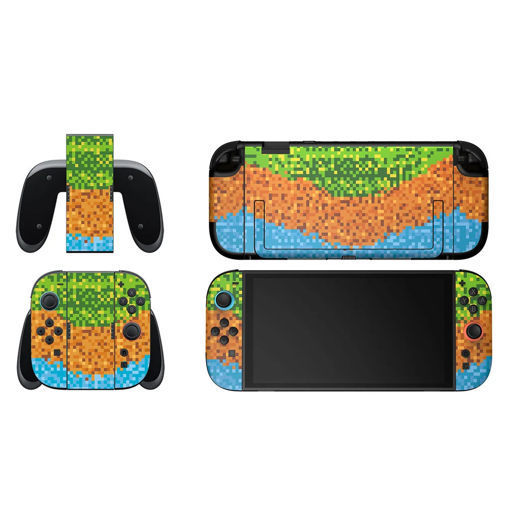 DOBE TNS-5192 For Nintendo Switch 2 Decorative Skin Sticker Full Body Protective Decal Colorful Joystick Grip Cover - teal - 2