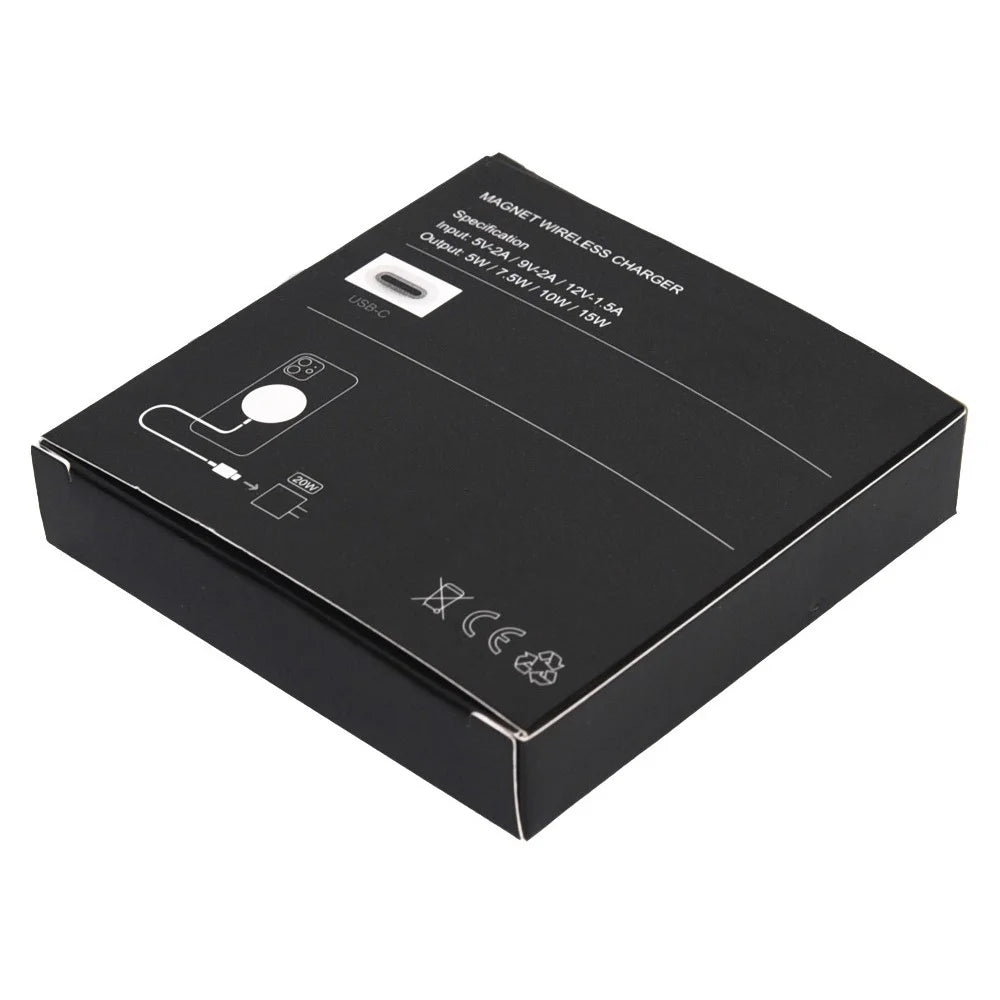 W104 USB+Type-C Interface Wireless Charger 15W Wireless Charging Pad - Black - 6